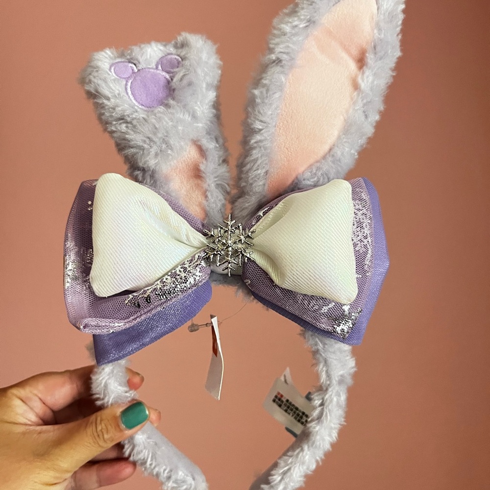 Disney StellaLou Gray and Purple Bunny Ear Headband